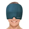 IEA Medical Migränemaske – 360° Gel Kühlmaske & Wärmemaske gegen Migräne, Einheitsgröße, Kopfschmerzen Mütze, Schlafmaske kühlend, Kühlmütze Migräne, kühlende Kopfmaske