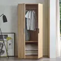 Kleiderschrank Eiselfing 176x80x52 cm 1 Fach Eicheoptik [en.casa]