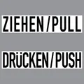 2 Aufkleber 20cm Sticker Set Ziehen + Drücken Besucher Gäste Patienten Hinweis für Tür 4061963018040