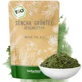 bioKontor Bio Sencha Tee 500g – Grüner Tee lose geschnitten – Sencha Grüntee aromatisch – Grüner tee für Aufguss, Teekanne & Alltag – japanischer Stil Grüntee – Grüner Sencha Tee