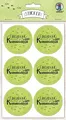 BASTELMATERIAL DEKO-STICKER EINLADUNG KOMMUNION APFELGRÜN BASTELN