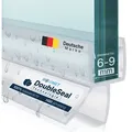BOOMET Duschdichtung Duschdichtung gerade 6-9mm, L: 100 cm, (Set, 1-St., 100cm), Dichtung Dusche Glastür Duschtür Duschtürdichtung 100 cm