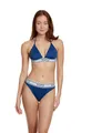VIVID Mix&Match Bikinioberteil Unifarben Triangel Top Einzelteil mit Softschalen Cups schmale verstellbare Träger elastisches Unterbrustband mit Logo-Druck