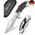 Klappmesser Outdoor, 10CM D2 Stahl Einhandmesser mit G10 Griff, Große