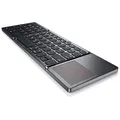 CSL - Bluetooth Tastatur klappbar mit Touchpad für PC Smartphone oder Tablet - faltbares Keyboard im Super Slim Design - Multitouch-Gestensteuerung Windows 8 8.1 10 11 - QWERTZ deutsches Layout