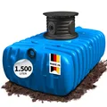 4rain FLAT S Flachtank 1500 Liter inkl. Schachtverlängerung - unterirdisch