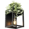 Qazqa Wandleuchte Cage rack, LED wechselbar, E27, Schwarz, Industrie, Stahl, 1-flammig schwarz