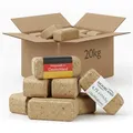 Moorland Holzbriketts 20kg hoher Heizwert, nachhaltig & CO₂-neutral – Kaminbriketts 100 % naturbelassenes Holz ohne Zusätze – Brennholz gepresst Made in Germany – Briketts Kamin, Ofen & Grill