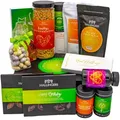 Hallingers Genuss Manufaktur Feinkost Geburtstagsgeschenk-Set - XXL-Geschenkkorb "Happy birthday ..." großer Geburtstagsgruß Serum, Müsli, Gummies, Pralinen, Rub Nougat & mehr, Geschenke für Frauen