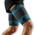 AGILE NOW Oberschenkelbandage Oberschenkel Kompression Stabilisator (Hochwertige Oberschenkelbandagen), Rutschfeste Oberschenkelbandage für Männer & Damen (2 Stück) blau L