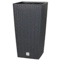 Blumentopf Kunststoff Rattan Optik eckig Pflanztopf Pflanzkübel Blumenkübel groß
