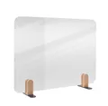 Legamaster ELEMENTS Tischtrennwand transparent 60x80cm Halterungen