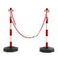 Wiltec Parkplatz Absperrung 80x28x28cm Sperrpfosten Kette Poller Absperrpfosten