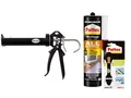 Kartuschenpistole & Pattex Montagekleber All Materials weiß, 450g & Glätt-Cutter