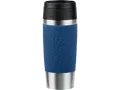 EMSA N20203 Travel Mug Classic Isolierbecher Blau Edelstahl, Silikon