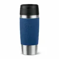 Emsa Isolierbecher Travel Mug Classic, To-Go-Becher, Edelstahl Dunkelblau 360 ml