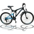 26 Zoll Mountainbike SHIMANO 21-Gang Fahrrad mit Vollfederung & Beleuchtung OXT-Blue - Blau