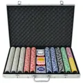 Poker Set mit 1.000 Laserchips Aluminium Pokern Koffer Pokerkoffer