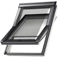 VELUX Hitzeschutzmarkise aussen Uni Schwarz 5060, 55x78 cm (CK02), GGU,Haltekrallen,Manuell,VELUX