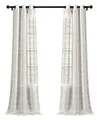 Lush Decor Farmhouse Fenstervorhang, strukturiert, Ösen, 96,5 cm B x 213,3 cm L, Weiß