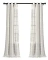 Farmhouse Fenstervorhang, strukturiert, Ösen, 96,5 cm B x 213,3 cm L, Weiß