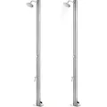 vidaXL Gartendusche 215 cm Edelstahl - Silber