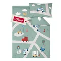 s.Oliver Kinderbettwäsche Auto 100 x 135 cm - 100% Baumwolle, Reißverschluss, anschmiegsam, weich & waschbar, Mako Satinbettwäsche mit Autos mehrfabig
