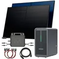 SUNNIVA Balkonkraftwerk 1000W mit Marstek B2500-D 2,24kWh Solarspeicher Wechselrichter inkl.5m Kabel 2x 500W Solarmodule Bifazial Fullblack Glas-Glas