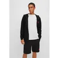 HUGO für Herren. 50447972 Daple Sweatshirt schwarz (S), Lässig, Baumwolle, Langarm, Nachhaltig