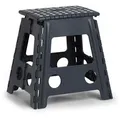 Zeller Tritthocker 13037, klappbar, aus Kunststoff, 1 Stufe, anthrazit