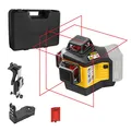 Stabila 12-V-System Kreuzlinienlaser LAX 600, selbstnivellierend, 3 x 360° rote Laserlinien, max. Reichweite: 30 m, Tragekoffer, Universal- und Wandhalterung (ohne Akku und Ladegerät), Gelb, 19788