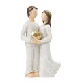 Miniatur Dekofigur Paar mit Herz 8,3cm