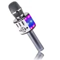 Bluetooth Mikrofon kabellos Mikrofon für Kinder mit LED Lichtern Mini Karaoke