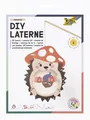 folia Laternen Bastelset HEDGEHOG braun