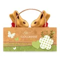 Lindt Schokolade | GOLDHASE Tasche Nature Edition | 100g | Tasche mit 2 x 50g GOLDHASE aus Vollmilch-Schokolade | Osterschokolade | Schokoladengeschenk für Kinder & Erwachsene