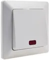 ChiliTec MILOS Kontroll-Schalter mit Lämpchen 250V~/ 10A, inkl. Rahmen, UP, weiß