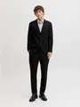Jack & Jones Anzug JPRFRANCO Extra schmal, pflegeleicht, stilvoll mit fallendem Revers Materialmix aus Polyester, Viskose und Elasthan