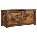 VASAGLE Sitzbank, Spielzeugtruhe, Sitztruhe, 80 / 100 (Länge) x 40 x 46 cm braun 100 cm