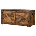 Truhe   ¦ braun ¦ Metall,Sperrholz ¦ Maße (cm): B: 100 H: 46