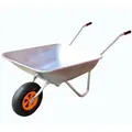 Schubkarre Fx-wb5260 Mit Bis Zu Maximal 80kg Zuladung Und Max 60l Fassungsvermögen, Transportwagen Aus Verzinktem Stahl, Ideal Als Gartenkarre Für Ihre Geräte, Inkl. Luftrad - Fuxtec