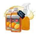 EASYmaxx Reinigungs-Konzentrat Orange 2x500ml Set mit Sprühflasche | Ergibt 100 Liter Allzweckreiniger | Mühelose Reinigung von allen Flächen | Ideal für Kochfelder, Grillroste, Backöfen u.v.m.