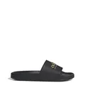 adidas Unisex ADILETTE SHOWER SLIDES, COREBLACK/COREBLACK/MATTEGOLD, 44.5 EU