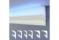 HEXIMO Eckprofil HLED 6 (LED Stuckleisten 2in1, indirekte Beleuchtung Deckenleisten XPS Styropor-Wandleisten Lichtvouten-Deckenprofil (Muster HLED 6)