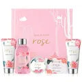 Geschenkset Frauen Rose Duschgel Körperbutter Handcreme Bodylotion Spa Geschenk
