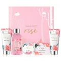 BODY &amp; EARTH Geschenkbox für Frauen-5 tlg. Rose Geschenkset Frauen, 