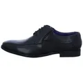 bugatti modischer City Halbschuh, Leder Schnürschuh schwarz 42 EU