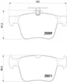 Bremsbelagsatz hinten BREMBO P 85 124