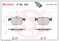 Brembo P 85124 Bremsbelagsatz Scheibenbremse hinten für Audi Cupra Seat Skoda VW
