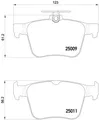 BREMBO P 85 124 Bremsbelagsatz, Scheibenbremse for AUDI AUDI (FAW) CUPRA SEAT SK