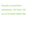 Olympia Laminierfolien Visitenkarte, 100 Stück 125 mic 9179 (4030152091799)